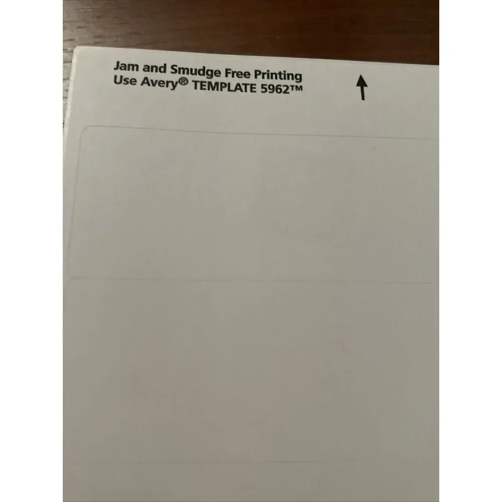 Avery 5962 Easy Peel Laser Printer Address Labels 1-1/3